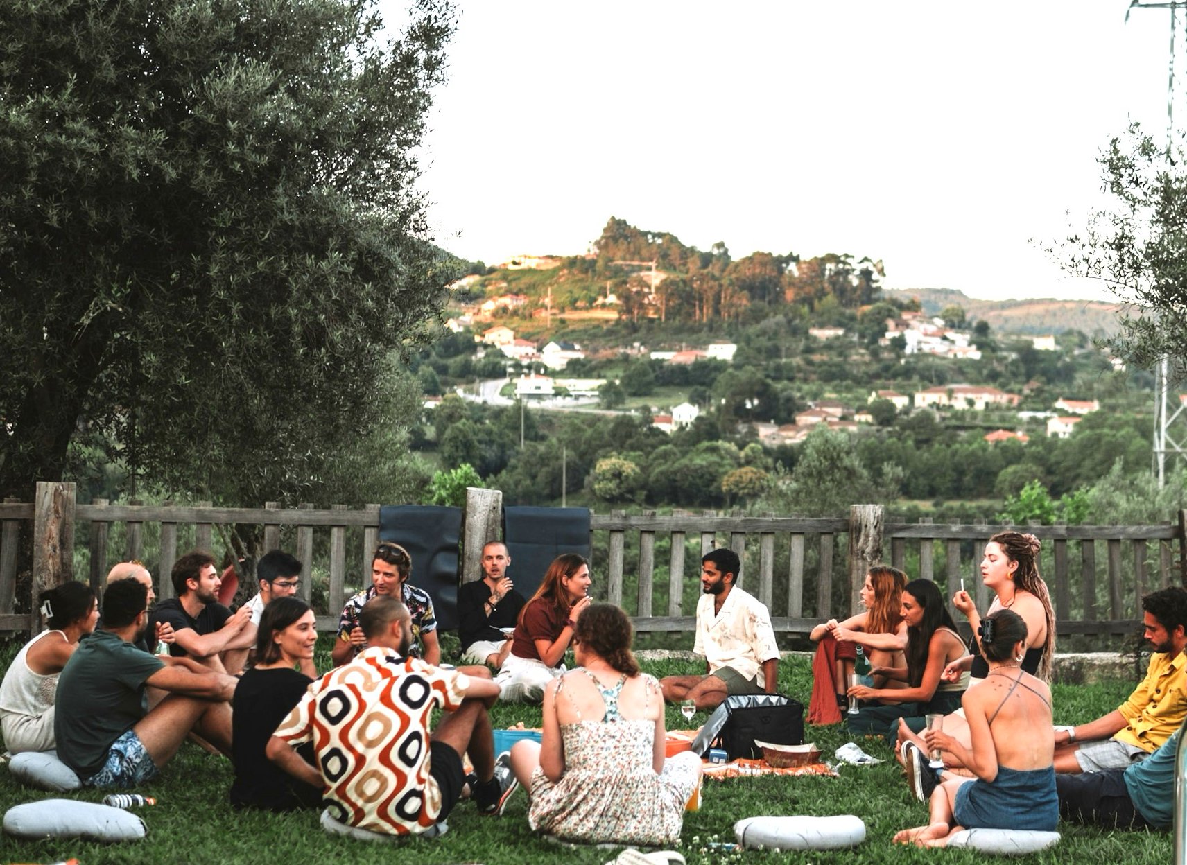 Innate residents gathered in a garden